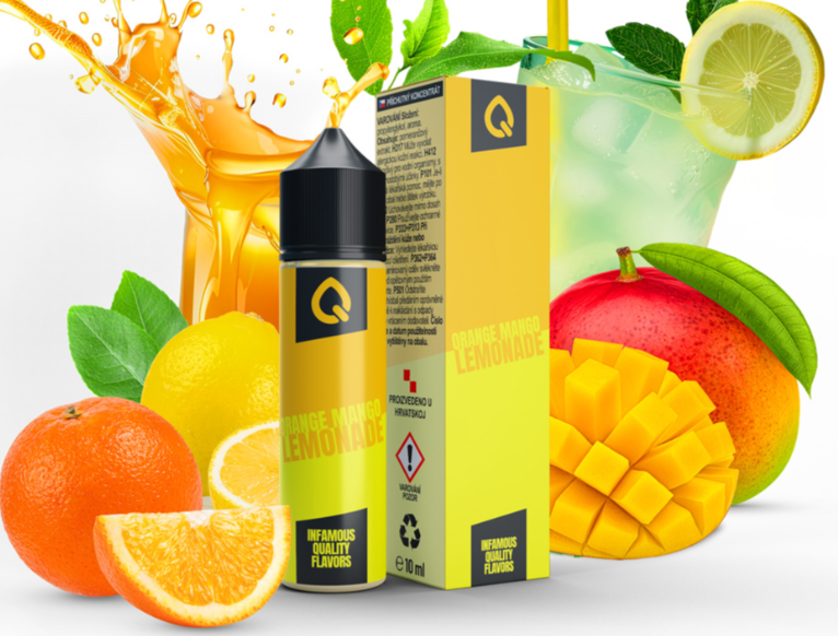 Příchuť Infamous Liqonic S&V: Orange Mango Lemonade (Pomerančovo-mangová limonáda) 10ml