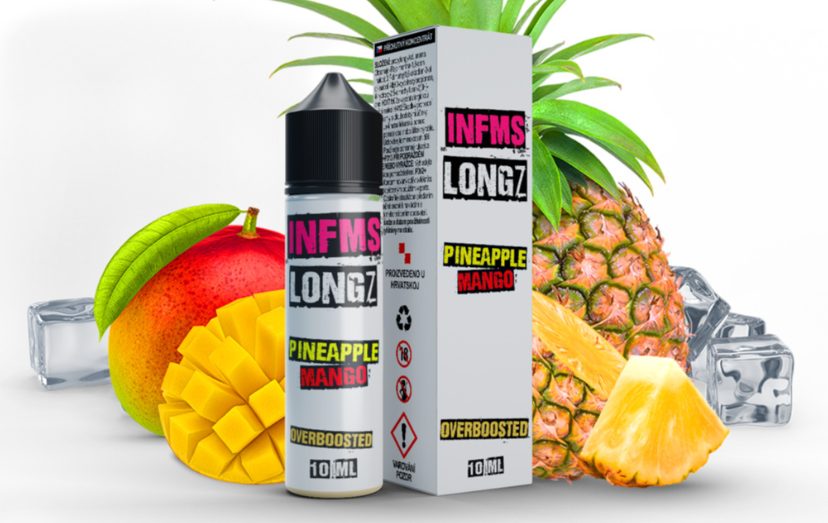 Příchuť Infamous LongZ S&V: Pineapple Mango (Osvěžující mango a ananas) 10ml