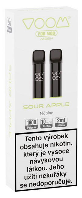 VOOM náplň Sour Apple (Kyselé jablko) 10mg 2ks Kyselé jablko