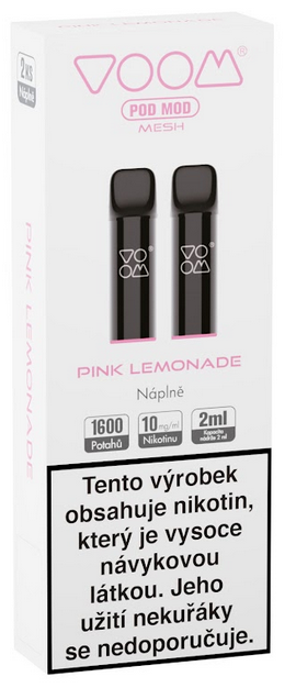 VOOM náplň Pink Lemonade (Ovocná růžová limonáda) 10mg 2ks Ovocná růžová limonáda