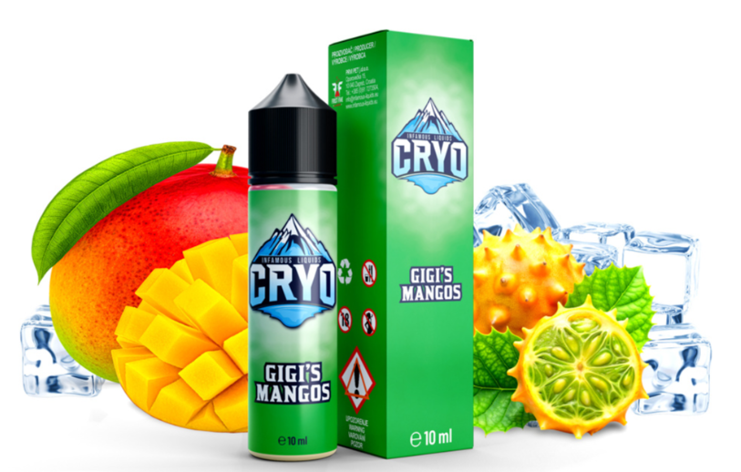Příchuť Infamous Cryo S&V: Gigi's Mangos (Ledové mango a kiwano) 10ml