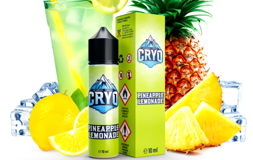 Příchuť Infamous Cryo S&V: Pineapple Lemonade (Ledový ananas s citronem) 10ml
