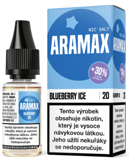 Aramax Salt - Blueberry Ice (Ledová borůvka) 10ml Obsah nikotinu: 10 mg