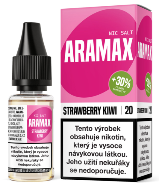 Aramax Salt - Strawberry Kiwi (Jahoda a kiwi) 10ml Obsah nikotinu: 10 mg
