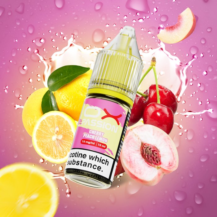 e-liquid OXVA OX PASSION Salts - Cherry Peach Lemon (Třešeň, broskev, citron) 10ml Obsah nikotinu: 20 mg Třešeň, broskev, citron (obrázek 3)