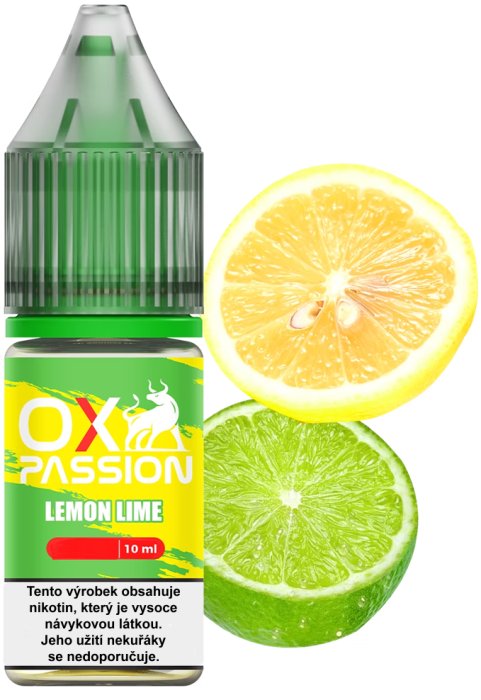 e-liquid OXVA OX PASSION Salts – Lemon Lime (Citron, limetka) 10ml Obsah nikotinu: 10 mg Citron, limetka