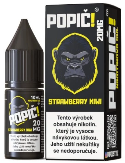 e-liquid POPIČ! Salt – Strawberry Kiwi (Jahoda, kiwi) 10ml 20mg Jahoda, kiwi