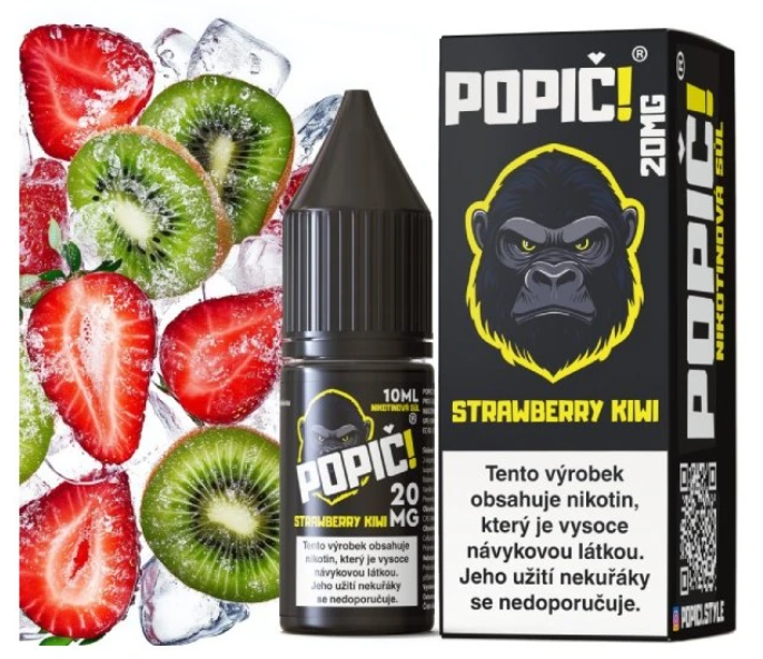 e-liquid POPIČ! Salt - Strawberry Kiwi (Jahoda, kiwi) 10ml 20mg Jahoda, kiwi