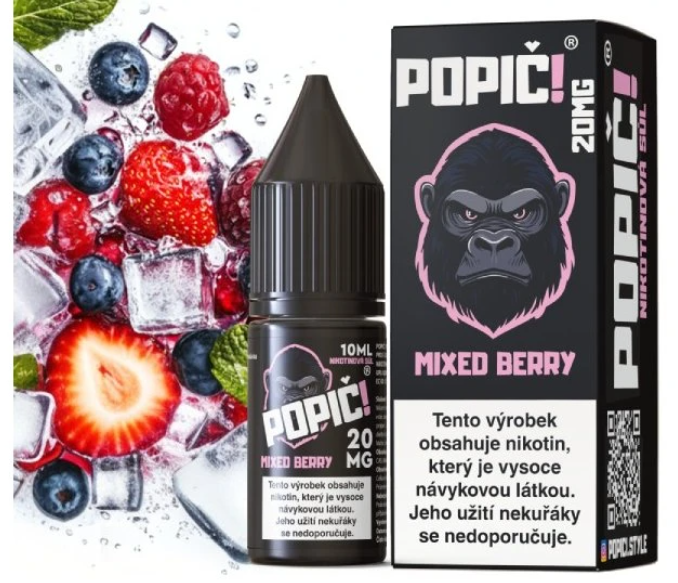 e-liquid POPIČ! Salt - Mixed Berry (Bobulovitá směs) 10ml 20mg Bobulovitá směs