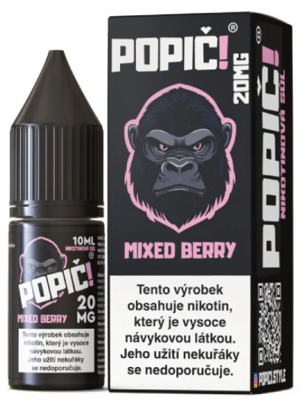 e-liquid POPIČ! Salt – Mixed Berry (Bobulovitá směs) 10ml 20mg Bobulovitá směs