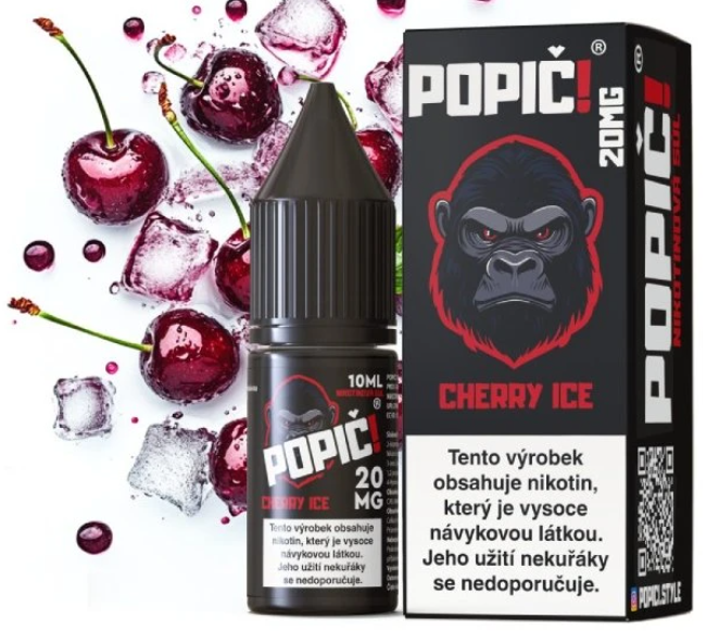 e-liquid POPIČ! Salt - Cherry Ice (Chladivá třešeň) 10ml 20mg Chladivá třešeň