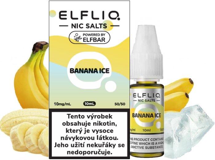 e-liquid ELF BAR ELFLIQ Banana Ice 10ml Obsah nikotinu: 10 mg