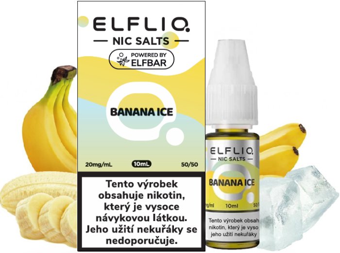 e-liquid ELF BAR ELFLIQ Banana Ice 10ml Obsah nikotinu: 20 mg