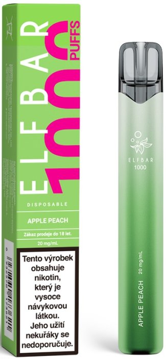 Elf Bar 1000 – Apple Peach (Jablko, broskev) 20mg