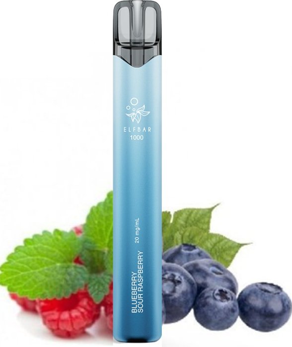 Elf Bar 1000 - Blueberry Sour Raspberry (Borůvka, malina) 20mg