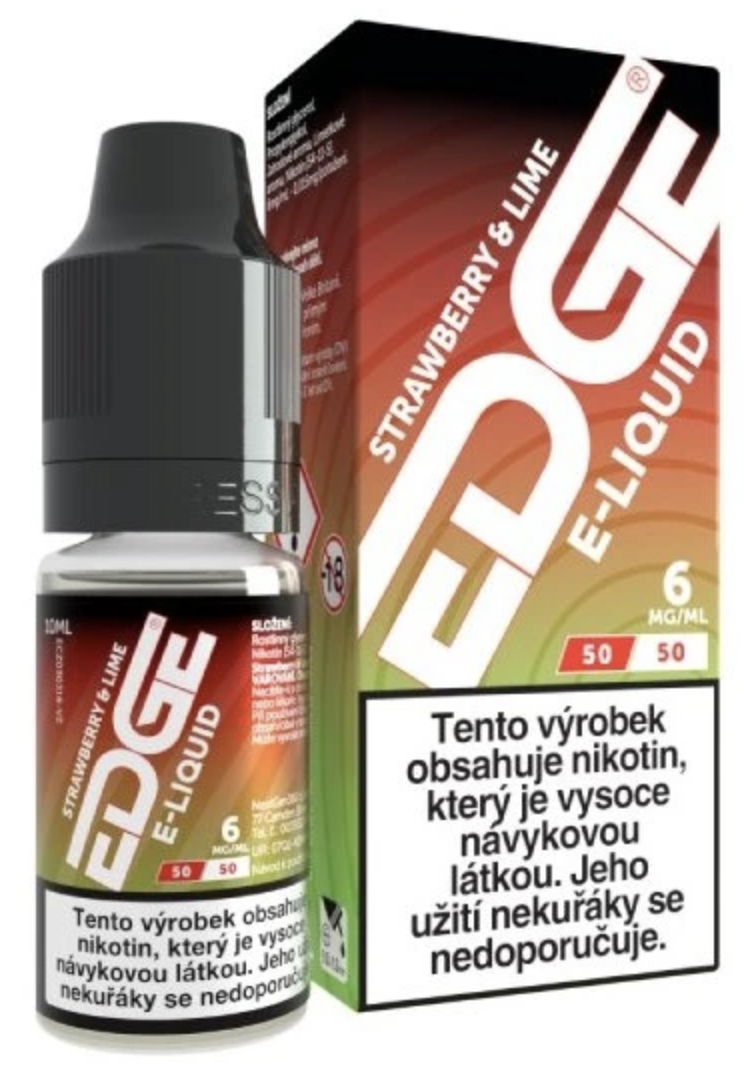 E-liquid EDGE – Strawberry Lime (Jahoda, limetka) 10ml Obsah nikotinu: 12 mg