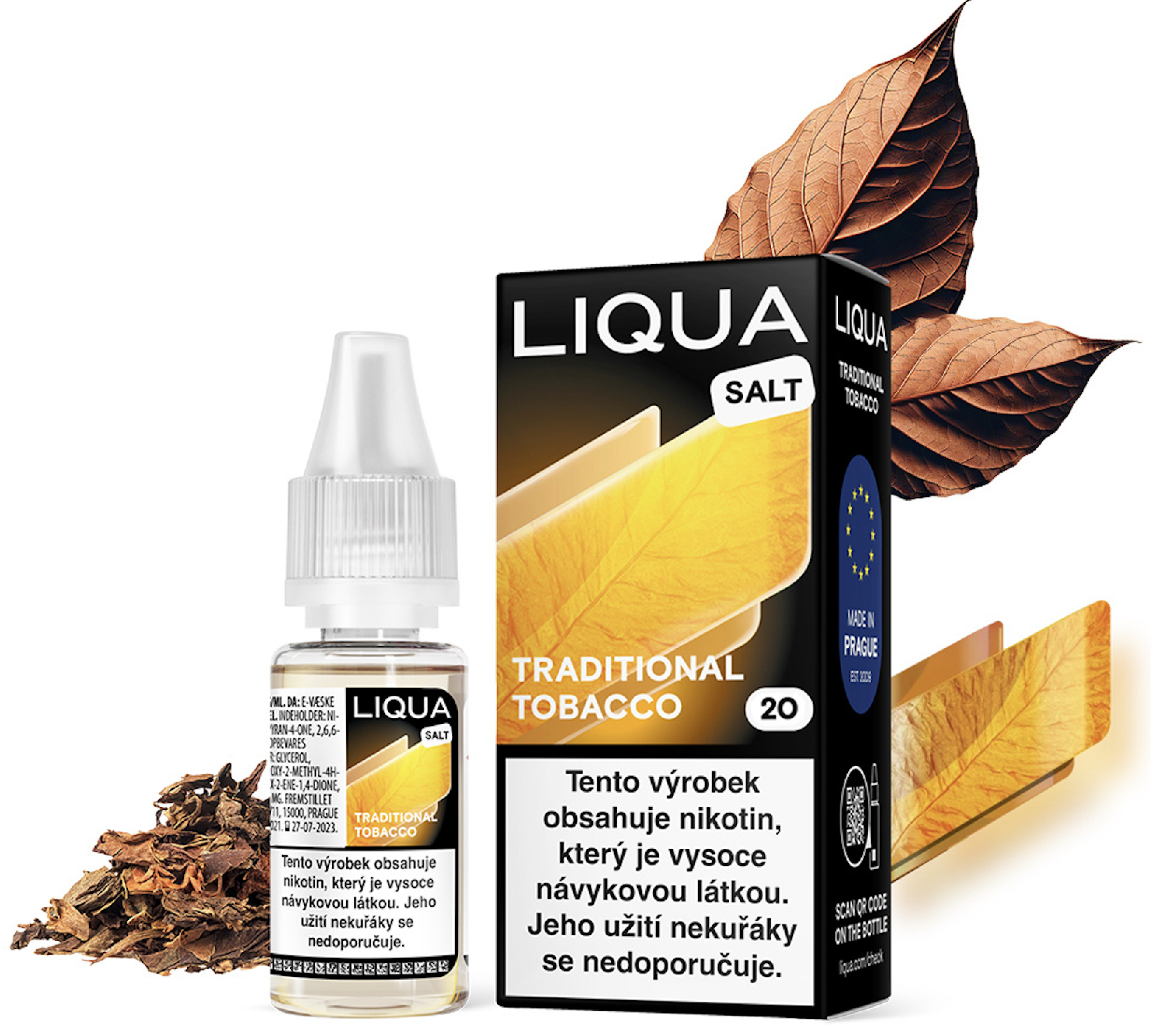 LIQUA Salt Traditional Tobacco (Tradiční tabáková směs) 10ml Obsah nikotinu: 10 mg