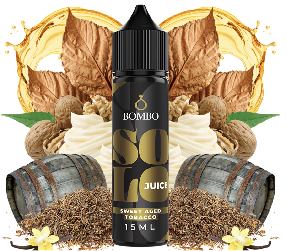 Příchuť Bombo Solo Juice S&V: Sweet Aged Tobacco (Nasládlá tabáková směs) 15ml