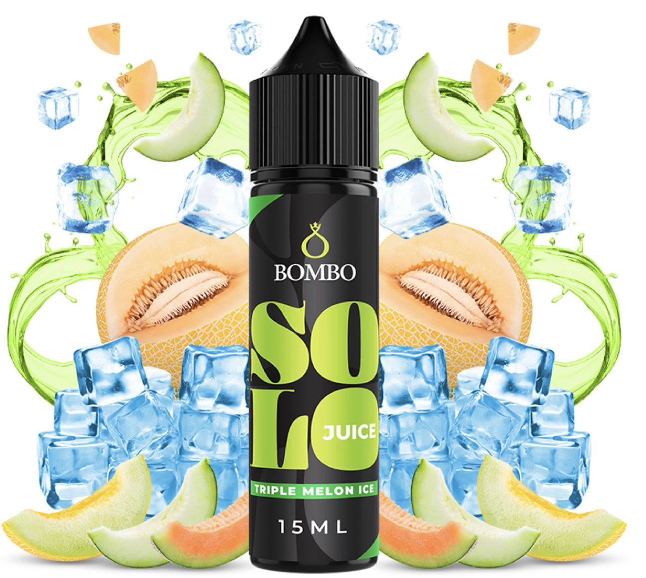 Příchuť Bombo Solo Juice S&V: Triple Melon Ice (Ledový cukrový meloun) 15ml