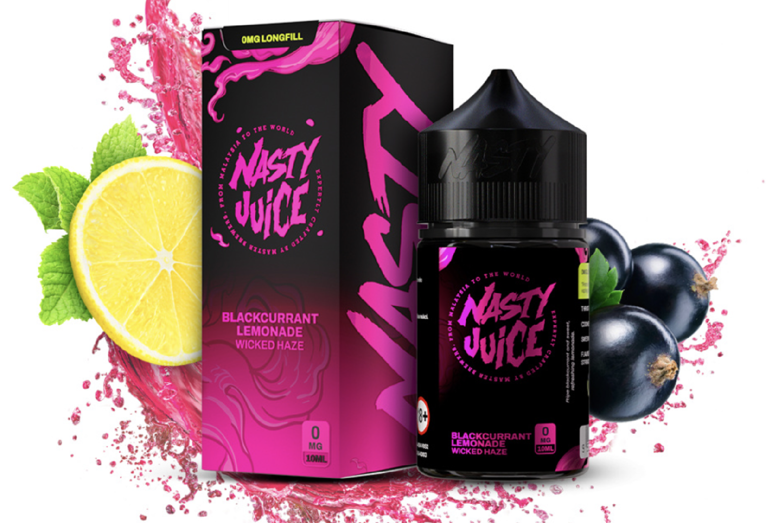 Příchuť Nasty Juice S&V: Wicked Haze (Ledová citronáda s rybízem) 10ml