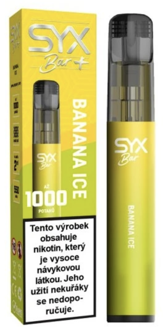 Levně SYX BAR jednorázová e-cigareta Banana Ice