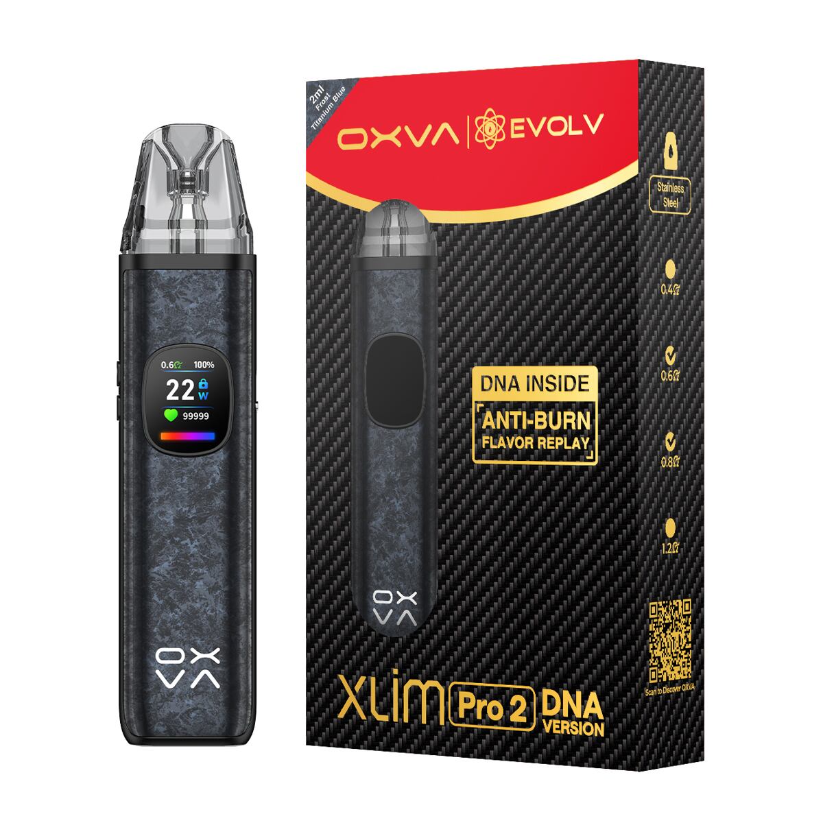OXVA Xlim Pro 2 DNA Pod Kit Barva: Silk Brown (obrázek 40)