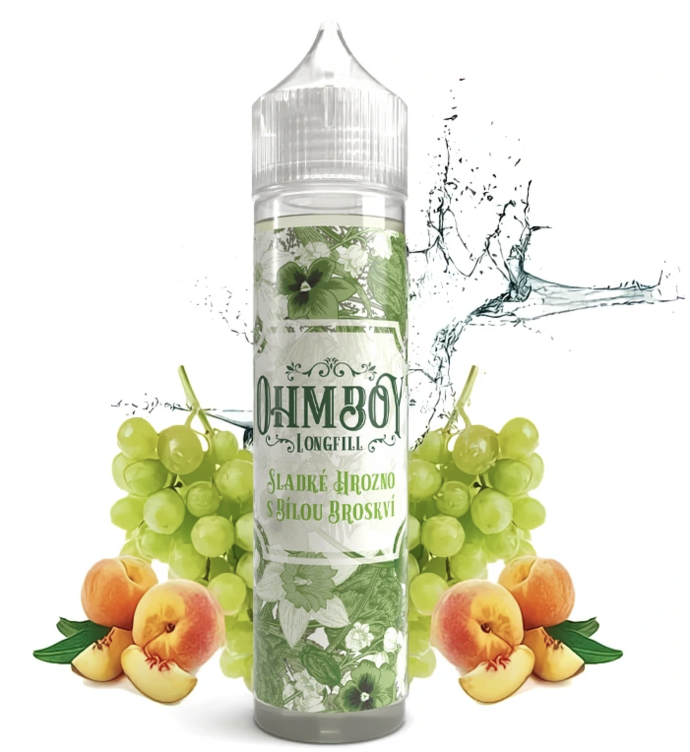 Příchuť Ohmboy Volume ll S&amp;V: Sweetwater Grape &amp; White Peach (Hrozno, broskev) 10ml