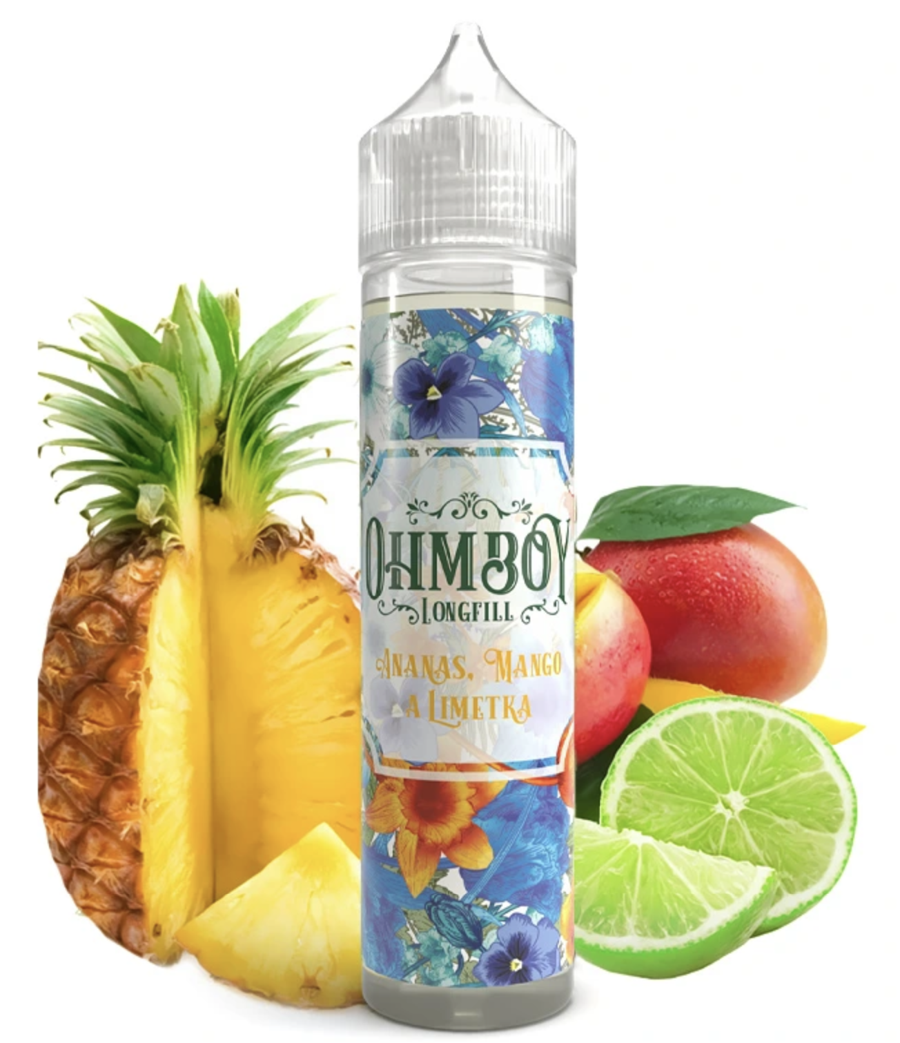 Příchuť Ohmboy Volume ll S&amp;V: Pear Apple &amp; Raspberry (Pineapple Mango &amp; Lime) 10ml