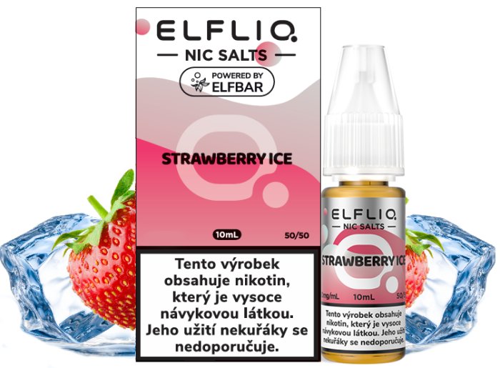e-liquid ELF BAR ELFLIQ Strawberry Ice 10ml Obsah nikotinu: 10 mg