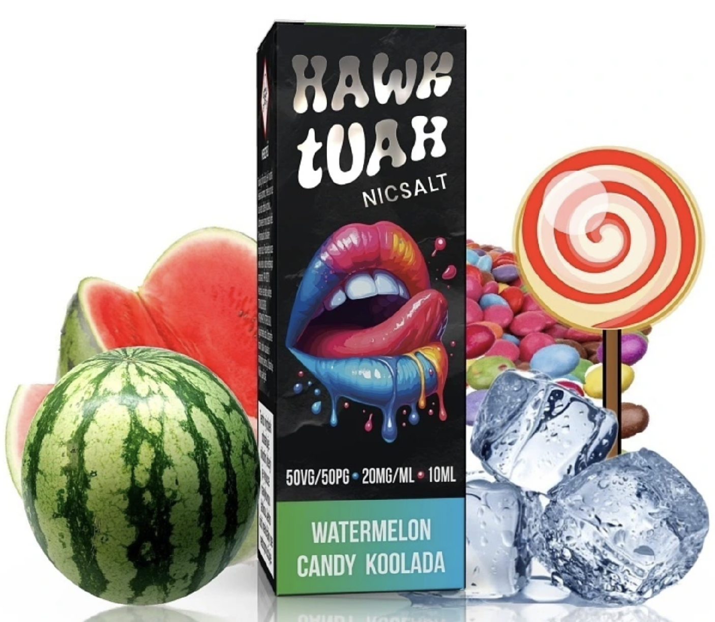 Hawk Tuah Salt - Watermelon Candy Koolada (Vychlazený vodní meloun) 10ml 20mg