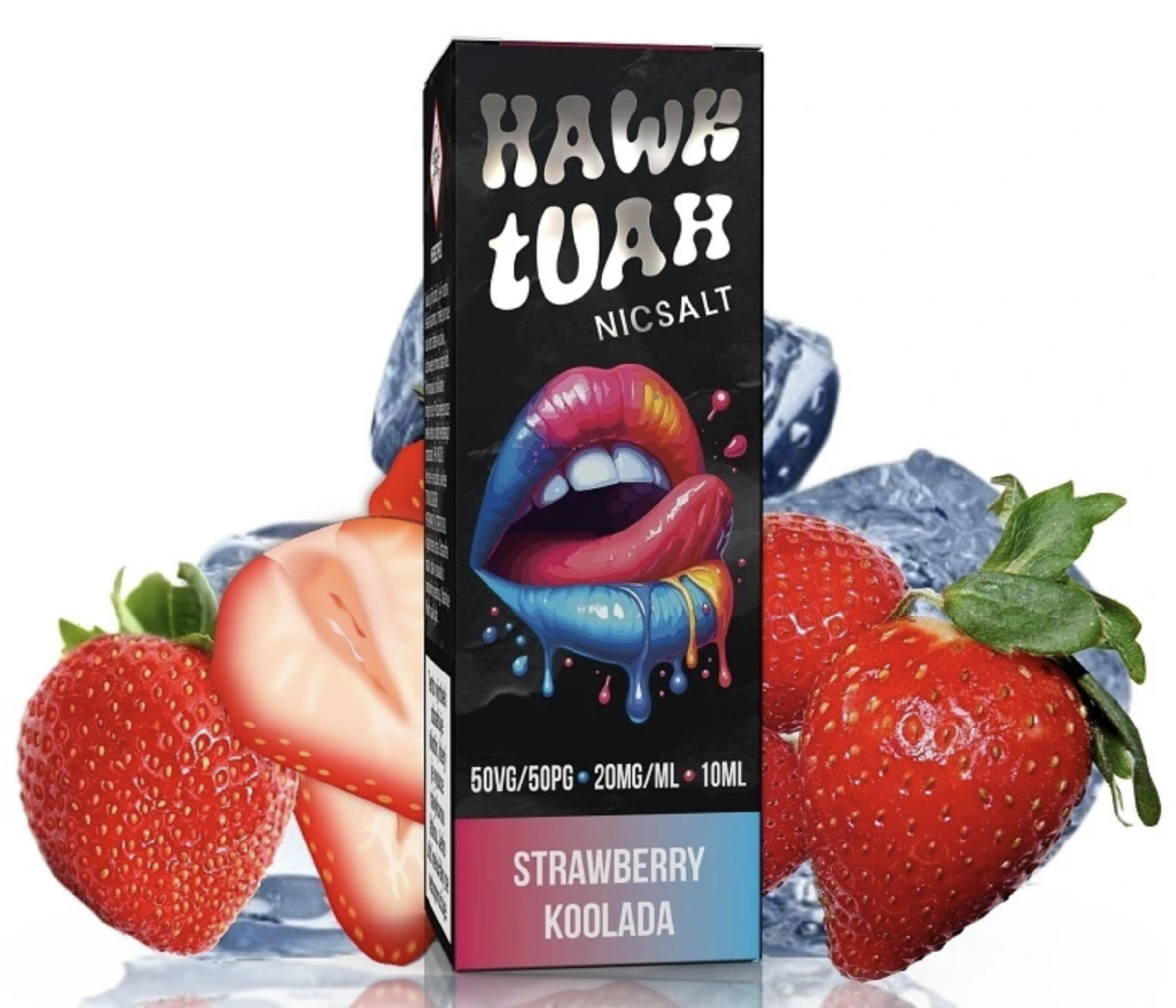 Hawk Tuah Salt - Strawberry Koolada (Chladivé jahody) 10ml 20mg