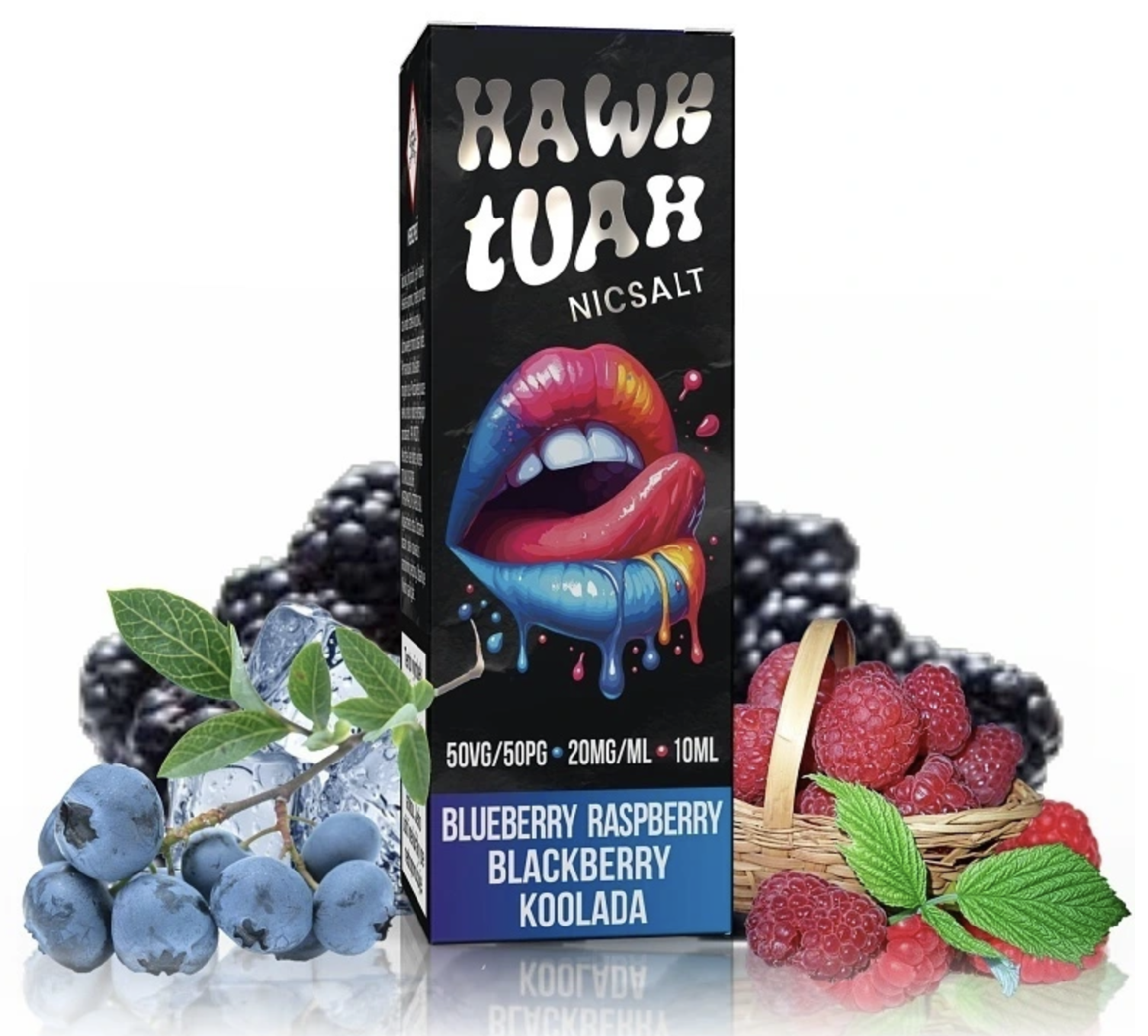 Hawk Tuah Salt - Blueberry Raspberry Blackberry Koolada (Chladivá směs lesních plodů) 10ml 20mg