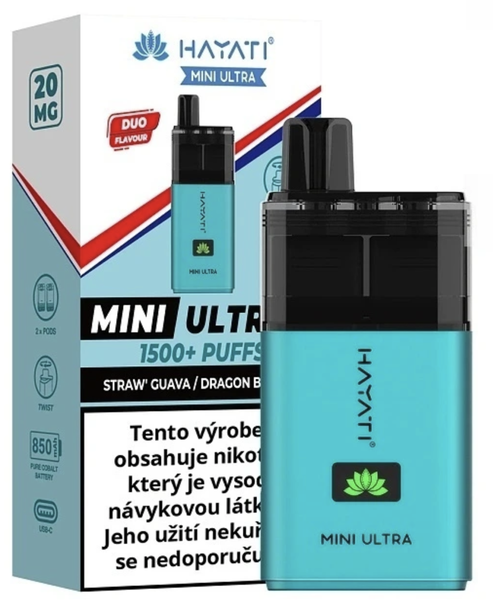 Hayati Mini Ultra 1500 - Strawberry Guava/Dragon Berries 20mg