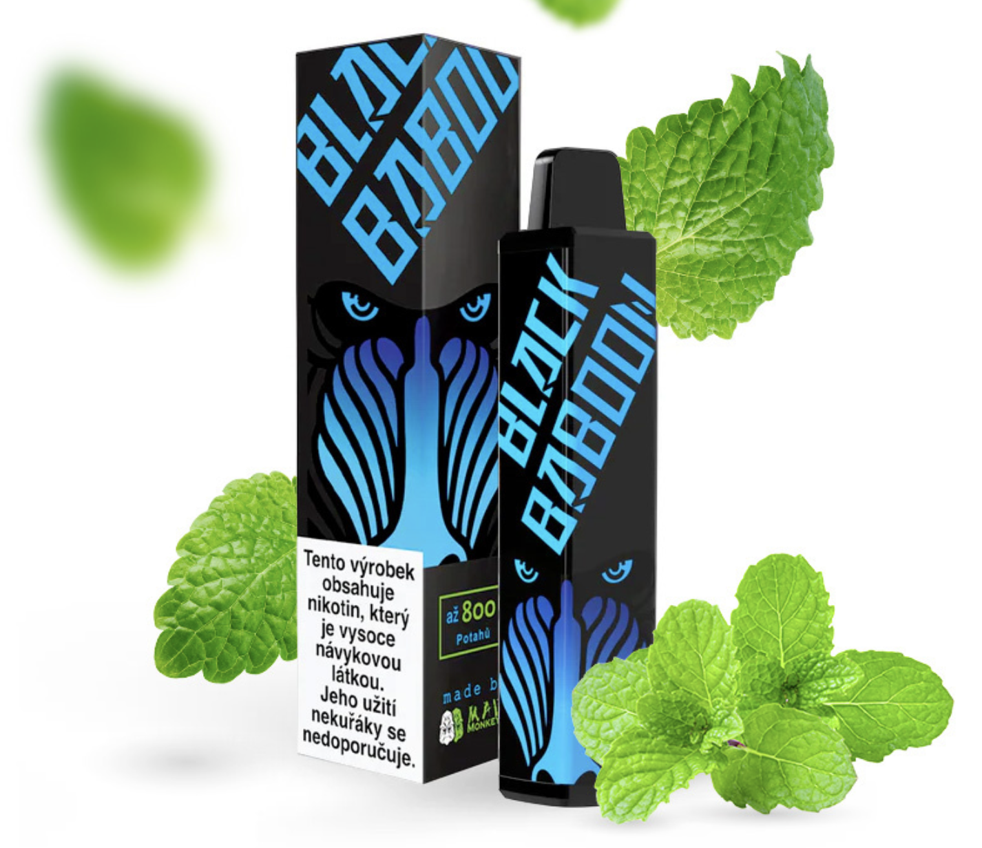 Black Baboon jednorázová e-cigareta - Hypothermia (Máta, mentol) 16mg