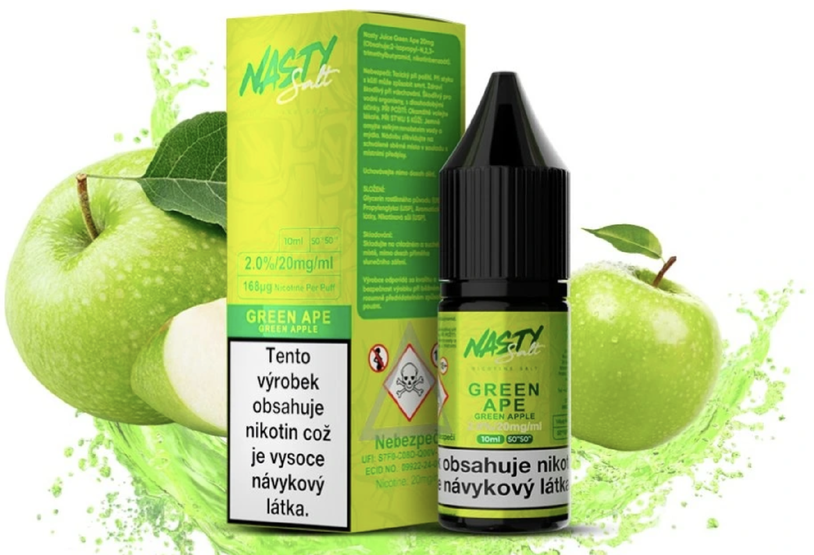 Nasty Juice Nasty LIQ Salt - Green Ape (Zelené jablko) 20mg 10ml Citron a limetka