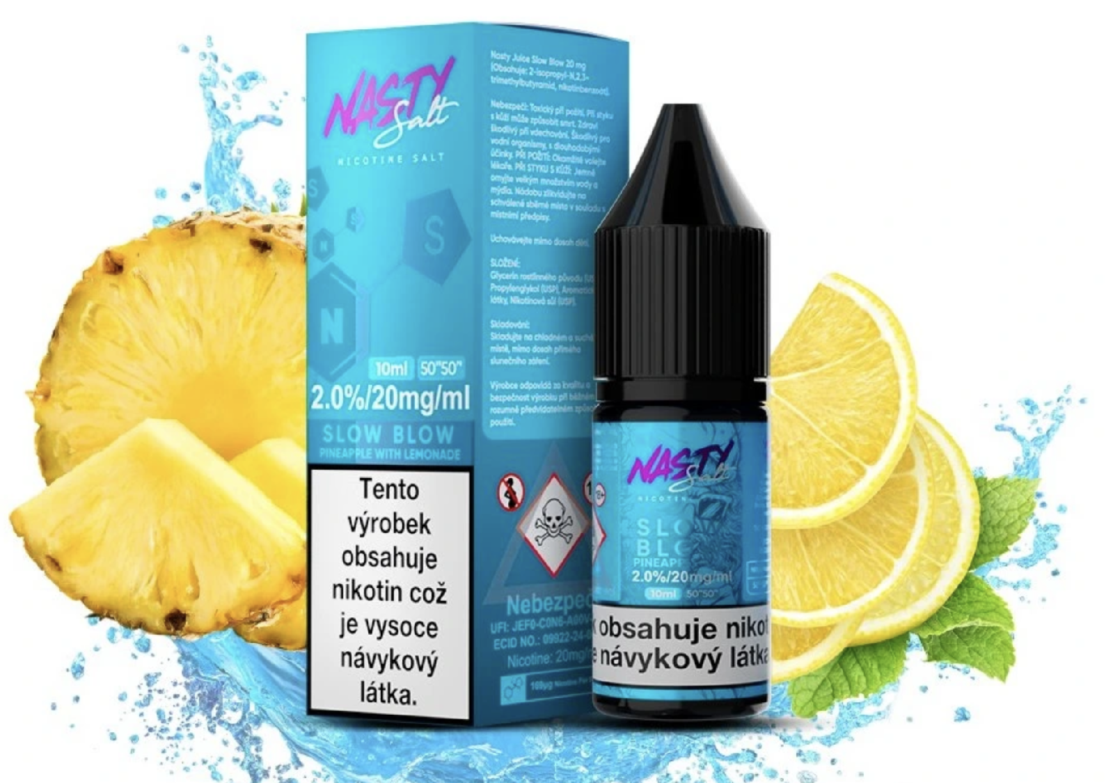 Nasty Juice Nasty LIQ Salt - Slow Bow (Ananas, citron) 20mg 10ml Citron a limetka