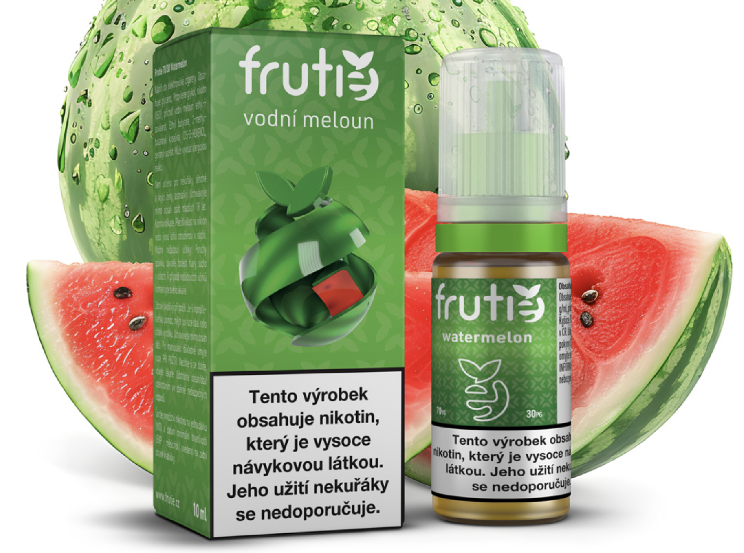 Frutie 70/30 - Watermelon (Vodní meloun) 10ml Obsah nikotinu: 8 mg