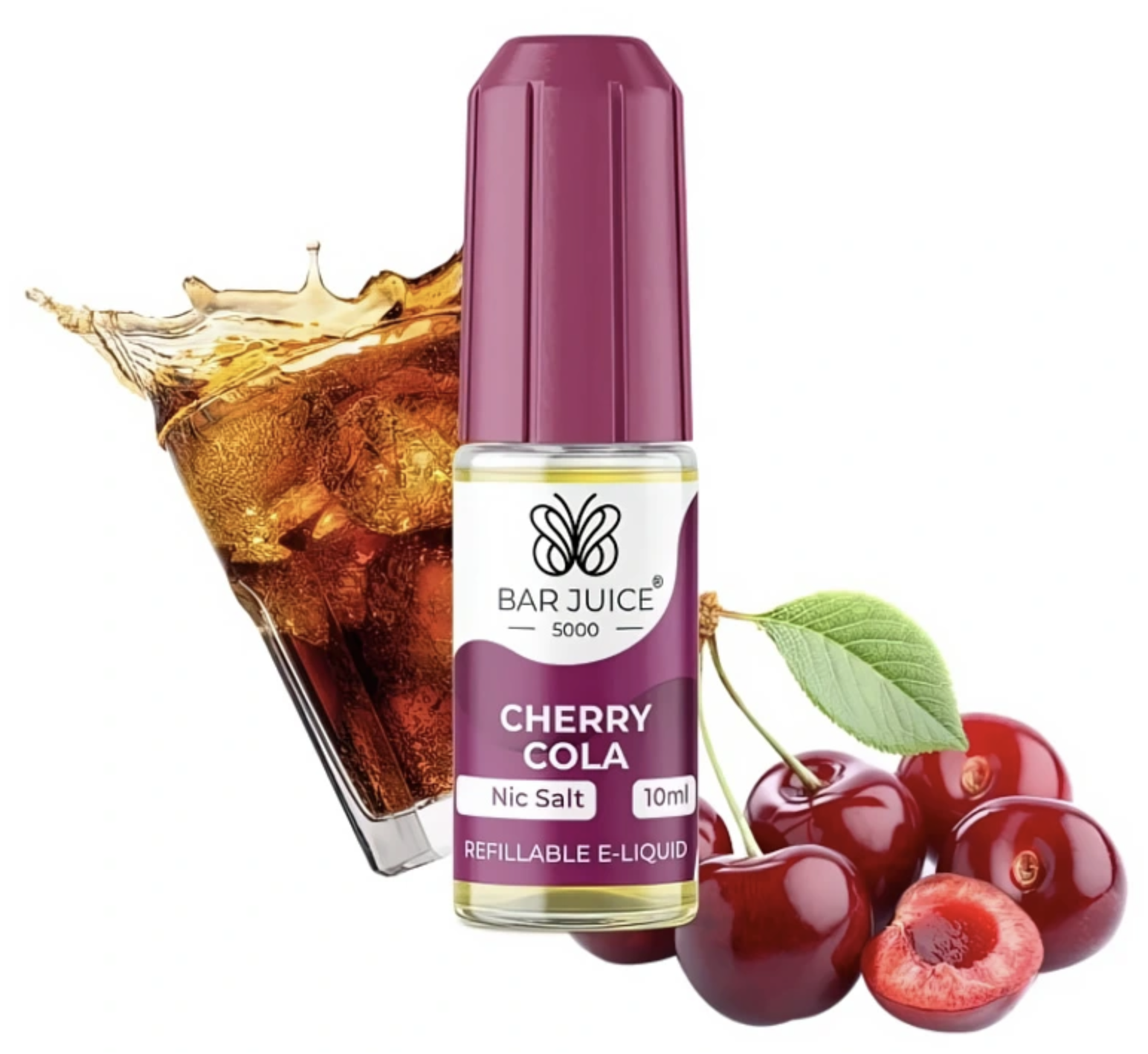 BAR JUICE 5000 Salt - Cherry Cola (Třešeň s Colou) 10ml Obsah nikotinu: 10 mg Třešeň s Colou