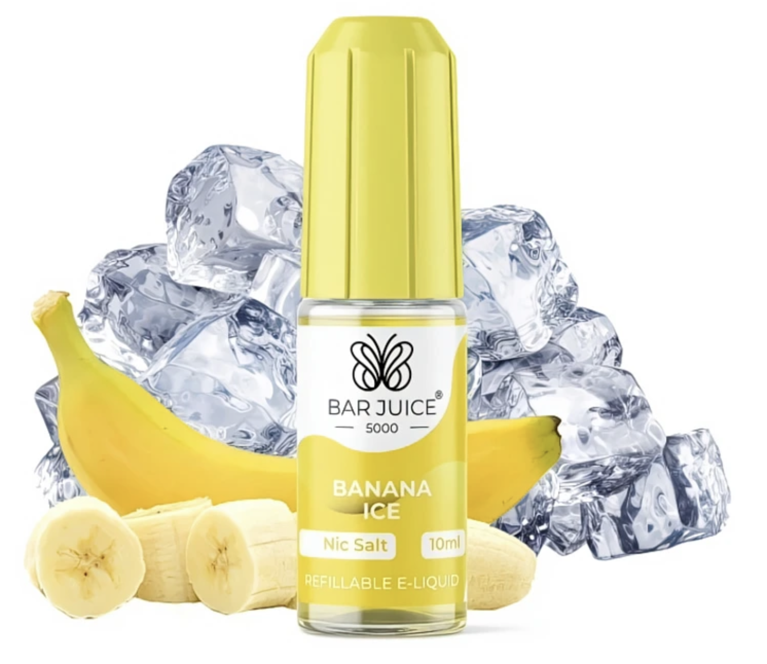 BAR JUICE 5000 Salt - Banana Ice (Chladivý banán s mátou) 10ml Obsah nikotinu: 10 mg Chladivý banán s mátou