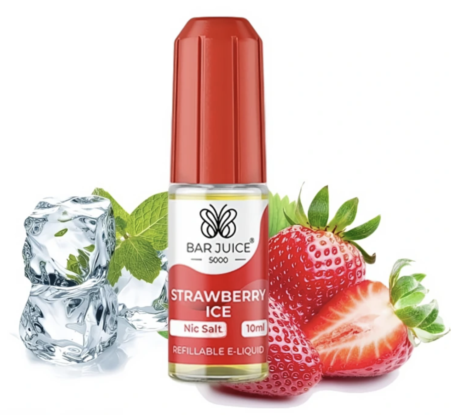 BAR JUICE 5000 Salt - Strawberry ICE (Chladivá jahoda) 10ml Obsah nikotinu: 10 mg Chladivá jahoda