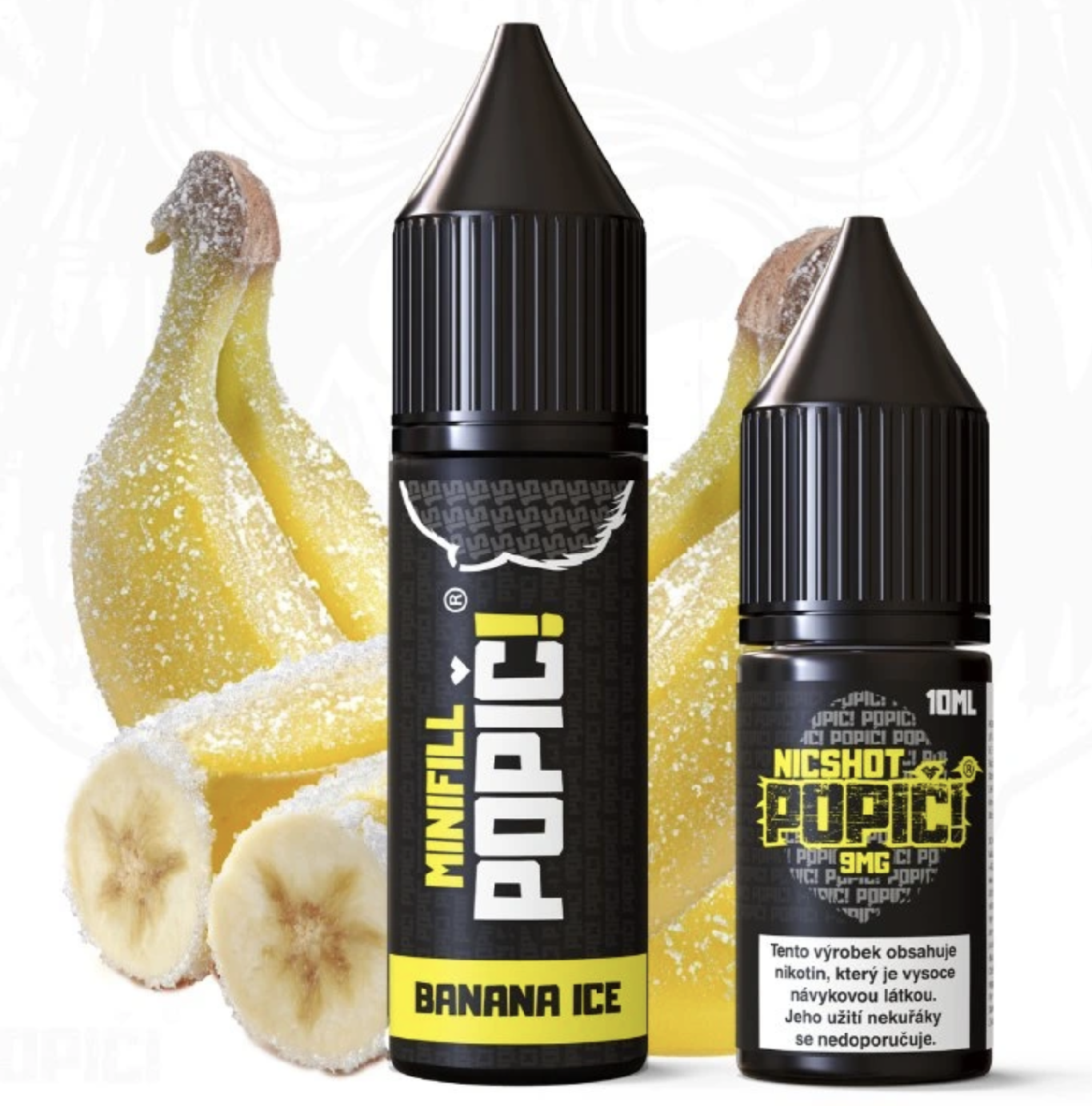 POPIČ! Minifill 2v1 - Banana Ice - 15ml 6mg Jahoda, třešeň, malina