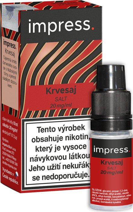 Imperia Impress Salt - Krvesaj (Červené lesní plody) 10ml Obsah nikotinu: 20 mg Citron, limetka
