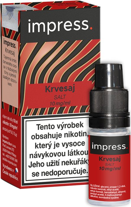 Imperia Impress Salt - Krvesaj (Červené lesní plody) 10ml Obsah nikotinu: 10 mg Citron, limetka