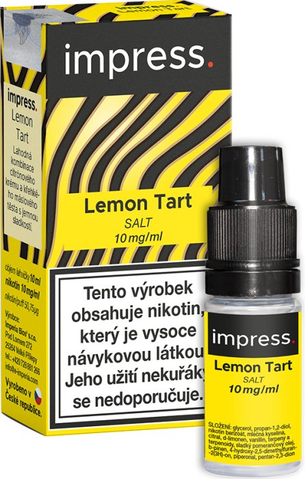 Imperia Impress Salt - Lemon Tart (Citronový koláč) 10ml Obsah nikotinu: 10 mg Citron, limetka