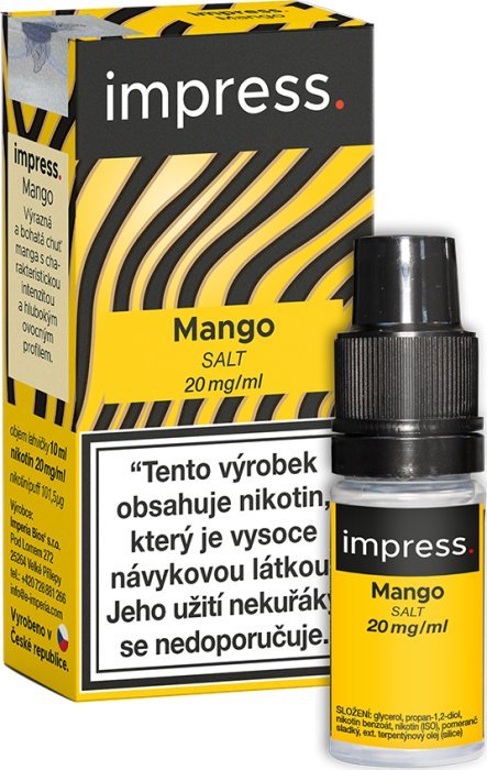 Imperia Impress Salt - Mango (Šťavnaté mango) 10ml Obsah nikotinu: 10 mg Citron, limetka