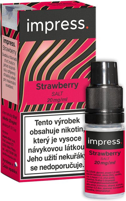 Imperia Impress Salt - Strawberry (Ledová jahoda) 10ml Obsah nikotinu: 20 mg Citron, limetka