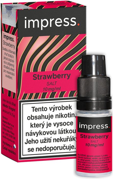 Imperia Impress Salt - Strawberry (Ledová jahoda) 10ml Obsah nikotinu: 10 mg Citron, limetka