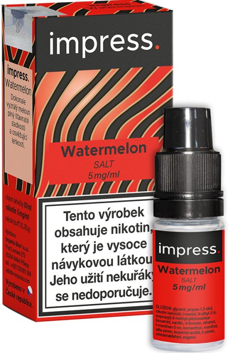 Imperia Impress Salt – Watermelon (Vodní meloun) 10ml Obsah nikotinu: 10 mg Citron, limetka