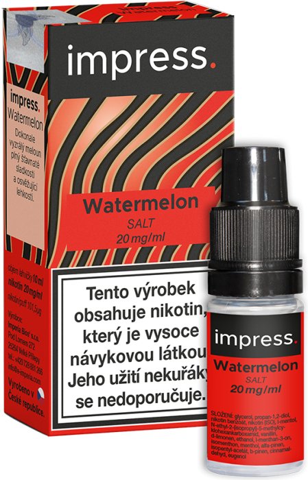Imperia Impress Salt - Watermelon (Vodní meloun) 10ml Obsah nikotinu: 20 mg Citron, limetka