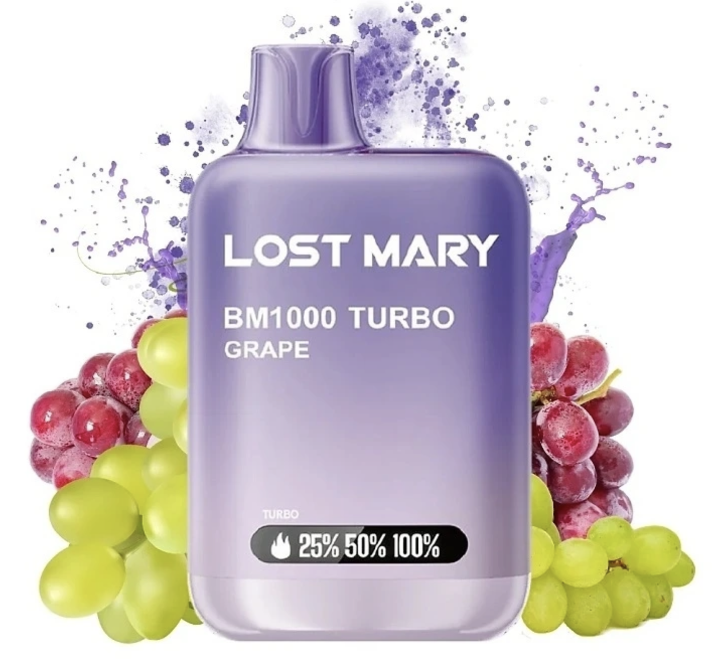 Lost Mary BM1000 Turbo jednorázová e-cigareta - Grape (Hrozno) 20mg